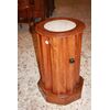 Mobiletto Comodino Colonna Francese del 1800 in mogano con marmo