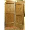  PTS877 - N. 2 Porte Valdostane in legno, mis. diverse: cm L 75/65 x H 193/191