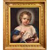 GESU' BAMBINO - DIPINTO SU TELA-  ATTR. GIUSEPPE ANGELI