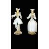 Coppia maschile e femminile - maschere goldoniane in vetro.A.Ve.M. Murano.