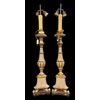  LAMP240 - Candelieri in legno laccato, epoca '800, misure cm L 20 x P 20 x H 95  