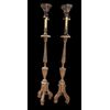 LAMP243 - Coppia di candelieri argentati, misure cm L 32 x P 32 x H 174 