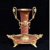 Centrotavola antico Napoleone III in marmo e bronzo dorato. Francia XIX secolo.