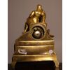 Orologio francese stile Impero del 1800 in bronzo dorato "Pensatore"