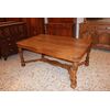 Tavolo rustico allungabile francese della seconda metà del 1800 in legno di rovere