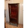 Vetrina ad 1 porta stile Transizione in legno di mogano con applicazioni in bronzo