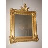 Stupenda specchiera francese dorata con putto di inizio 1800 foglia oro 