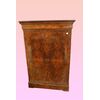 Secretaire francese Impero del 1800 in piuma di mogano con piano in marmo 