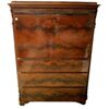 Secretaire Nord Europa Biedermeier del 1800 in mogano e piuma di mogano