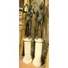  DARS657 - Coppia di statue in legno, epoca '800, misura cm L 35 x H 104  