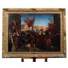 Stupendo dipinto olio su tela italiano del 1700 "Miracolo di San Marco" 