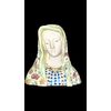 Busto di Madonna in maiolica policroma.Manifattura Minghetti.Bologna.