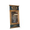 Piccola specchiera Impero del 1800 dorata foglia oro e blu
