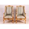 Coppia poltrone bergere francesi stile Luigi XV laccate