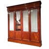 Grande libreria antica Luigi Filippo 4 porte di inizio 1800 in legno di ciliegio