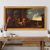Italian painting Bamboccianti genre scene from the 17th century