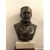 Busto di bronzo di "Louis Pasteur" dell '800