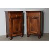 Antica coppia di comodini in noce massello 1820 Carlo X Bologna. Restaurati . Mis L 48 x prof 33 . Altezza 82 