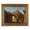 Dipinto Capriccio architettonico con Figure