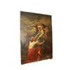 Grande Olio Su Tela Francese Del 1885 Firmato con Personaggi 179x256h