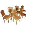Salotto Francese Stile Luigi XV dorato Foglia Oro 2 poltrone e 4 sedie
