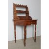 Strepitoso tavolinetto –scrittoio  con alzata libreria 1850 : L.Filippo noce restaurato . mis 61 x 54 x altezza cm 77