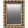 Specchiera Liberty in legno intagliato e dorato. Italia, XX secolo.