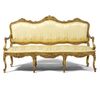 Divano Intagliato e Dorato Stile Transizione, Inizio XX Secolo, 175x56x101 cm