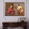 Italian school painting of the 17th century, Jesus and the Samaritan woman at the well ​