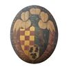 Stemma in legno dipinto