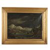 Dipinto Paesaggio invernale con Figure