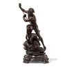 Scultura di Nettuno in Bronzo, Fonditore del XX Secolo, 25x25x52 cm