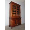 Antica libreria Carlo X Lombarda 1840 tutta noce massello. Restaurata ! vetri soffiati. Mis 129 x 47 . h 230 