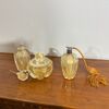 Antico Set Profumo vetro Murano anni 40 art decò .Con polvere oro. 