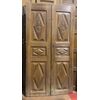 PTCI400 - Porta da ingresso a due battenti in noce, epoca '700, misure cm L 121 x H 230