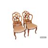 Gruppo di 4 sedie Francesi stile Luigi Filippo del 1800 in legno di Noce