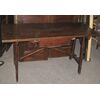 Trestle table in chestnut with drawer