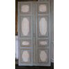 pts581 n. 3 paneled doors on both sides, vintage &#39;700, mis. h 233 cm x 117 larg.