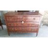 Beautiful chest of drawers and bedside tables Louis XVI veneered