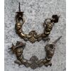 Important pair of XVI century brass handles