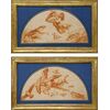 XIX secolo, Coppia di lunette con angeli e animali