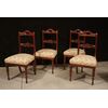 Four chairs with seat