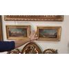 Pair of oil paintings on canvas of 700 with contemporary frames     