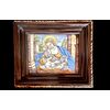 Formella in maiolica policroma raffigurante Madonna con Bambino.Bottega Gentili,Castelli d’Abruzzo.