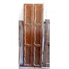 pan188  due antine, in noce, con cornici mosse laccate h cm 260 x 38 cm cad, 