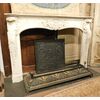 chm512 Italian fireplace in white marble, carved, eighteenth century, mis. 181 cm xh 121     