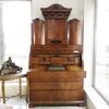 Mahogany trumeau with internal inlays     