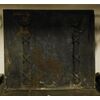 p194 piastra da camino in ghisa, Luigi XVI, larg.cm 74 x h 65