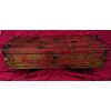 Burmese box in lacquered and gilded wood.     