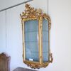 Coppia vetrine espositori in legno dorato seconda metà 800
